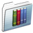 Library Folder Graphite Stripe Icon